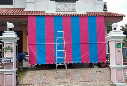 จำหน่ายติดตั้งผ้าใบชักรอก มีนบุรี - ร้านผ้าใบมีนบุรี หนองจอก - อุดมผ้าใบ