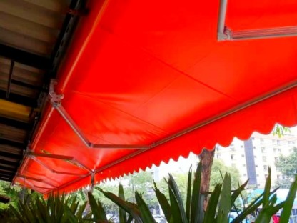 กันสาดระบบมือหมุน มีนบุรี - ร้านผ้าใบมีนบุรี หนองจอก - อุดมผ้าใบ